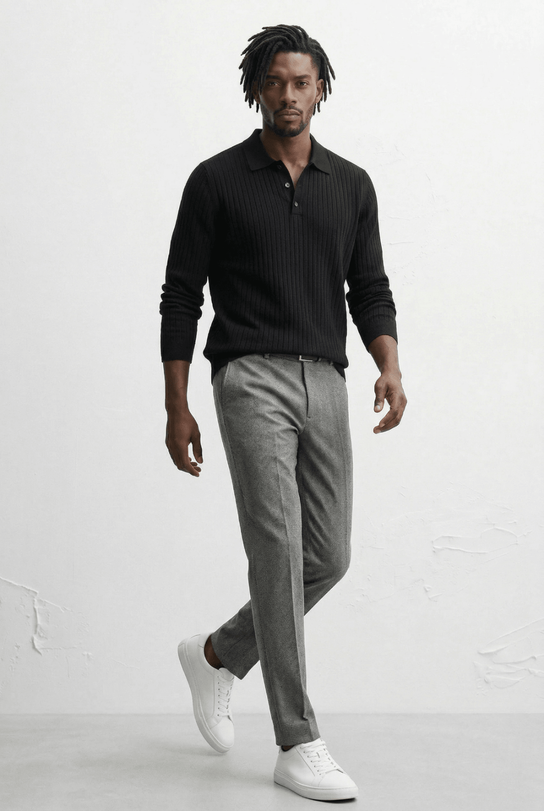 The Manor Long Sleeve Knit Polo