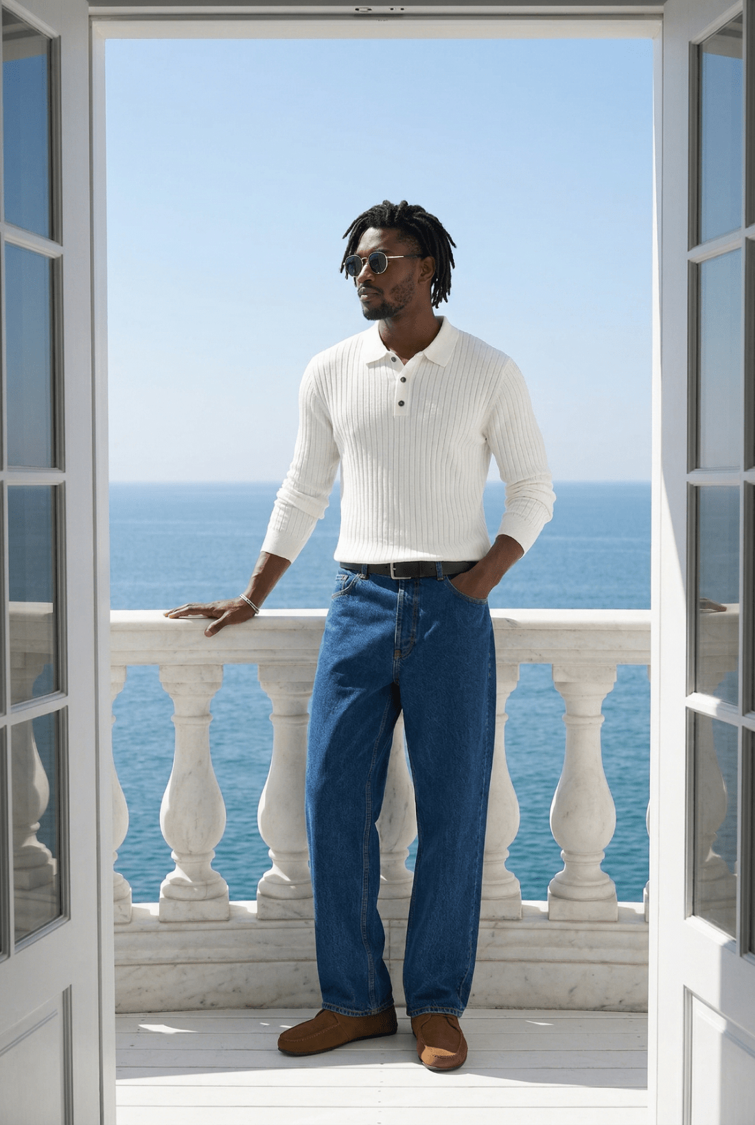 The Manor Long Sleeve Knit Polo