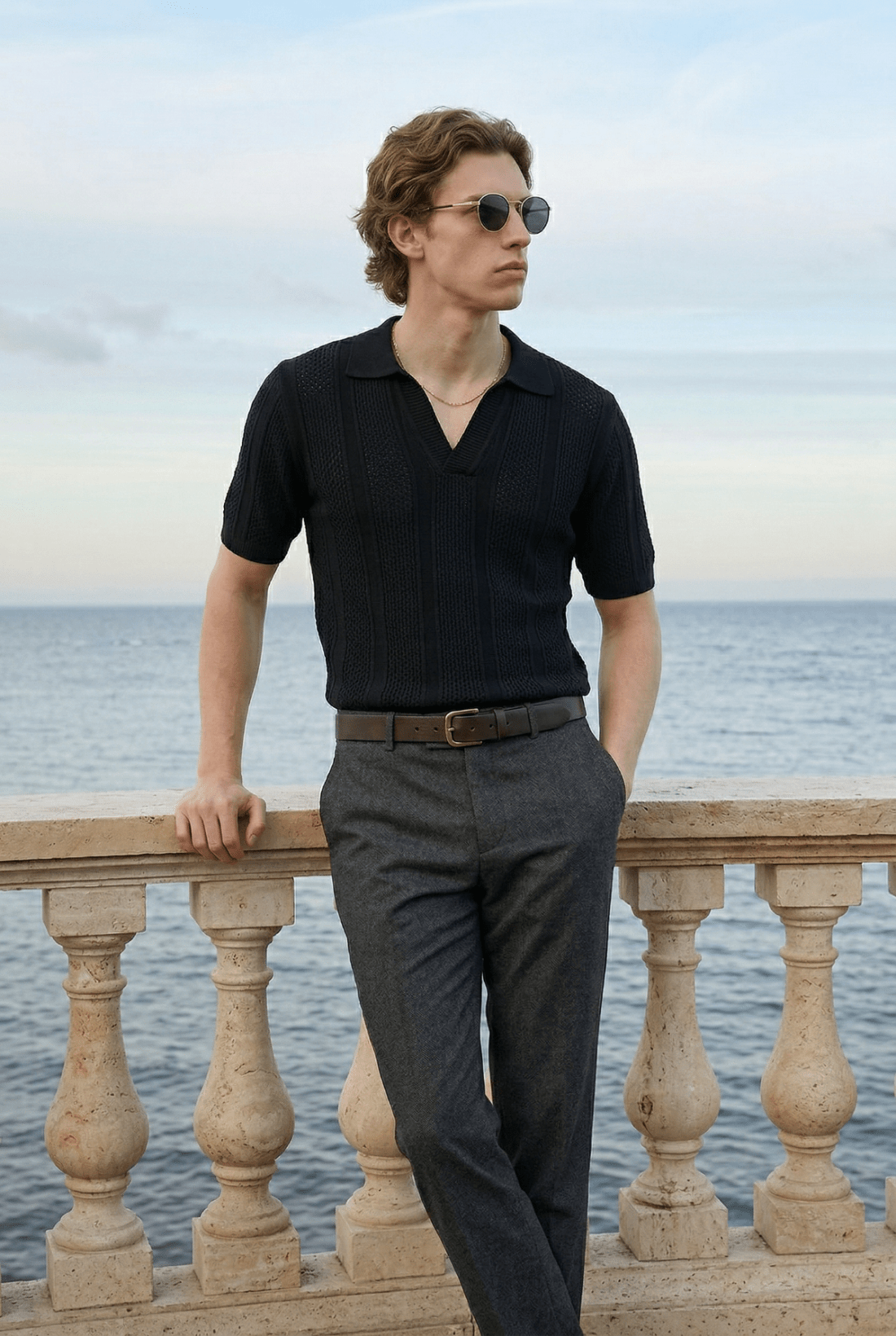 The Elliot Knit Polo - James Manor