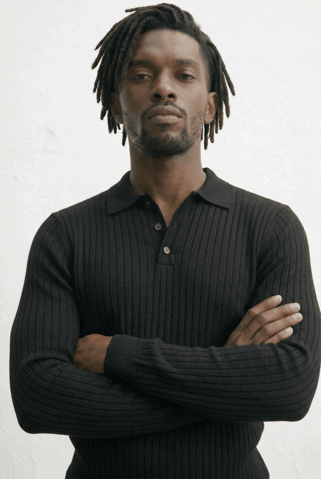 The Manor Long Sleeve Knit Polo - James Manor