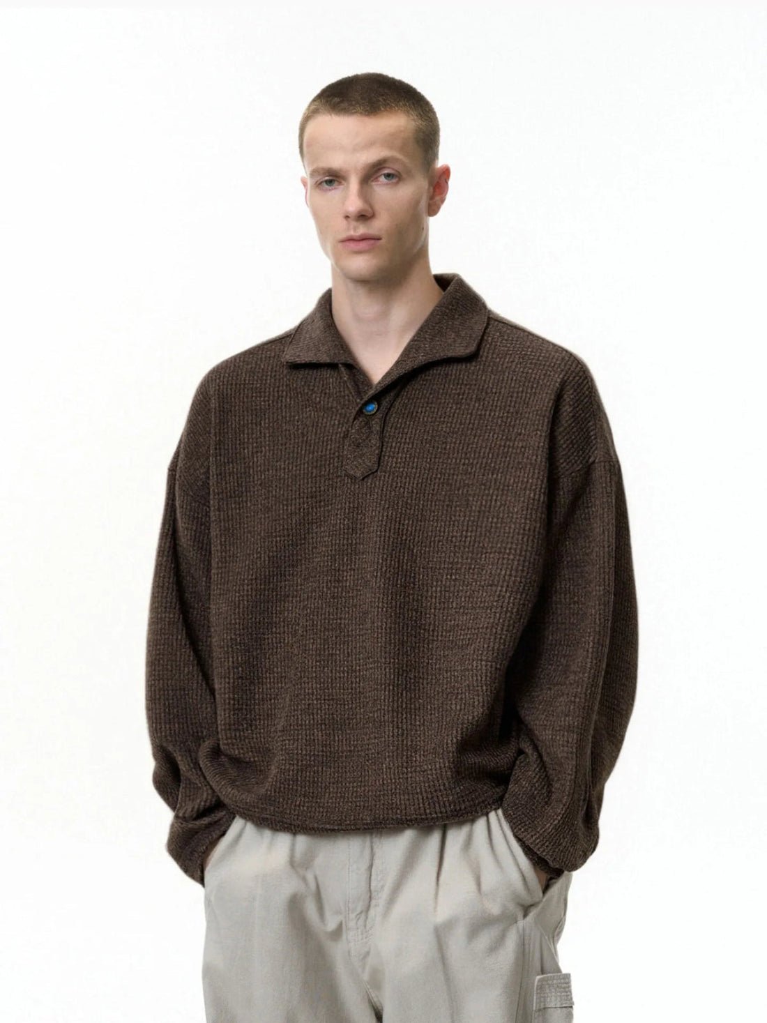 The Mayfair Waffle Sweater - James Manor