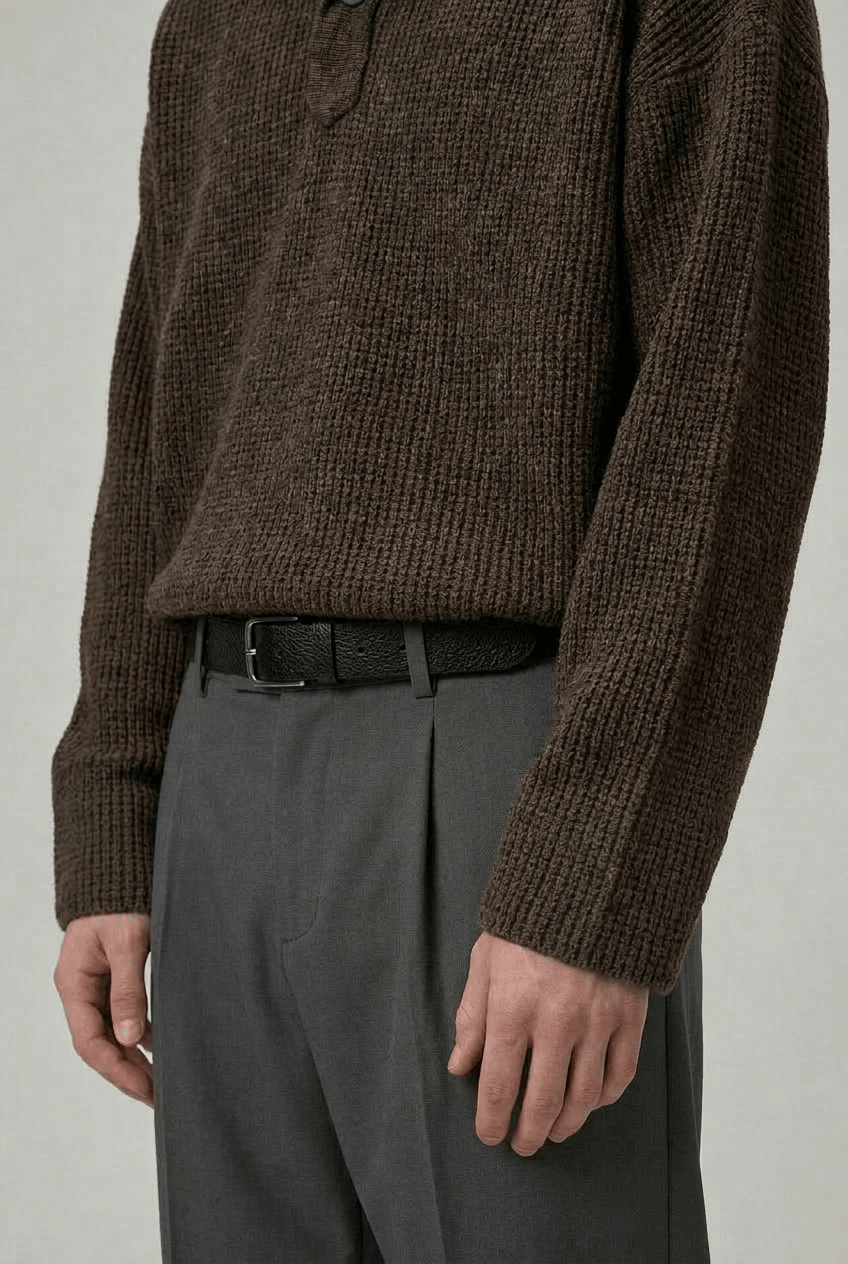 The Mayfair Waffle Sweater - James Manor