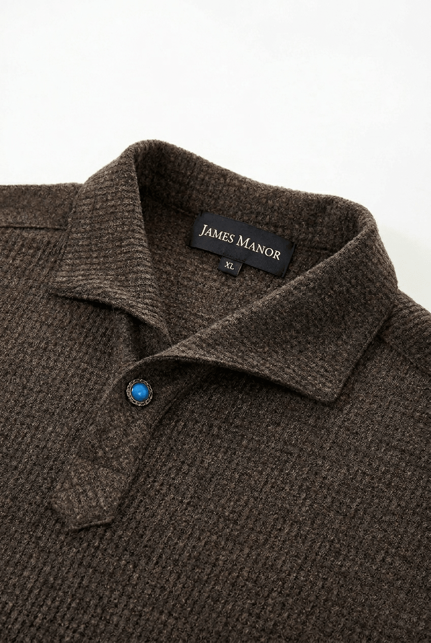 The Mayfair Waffle Sweater - James Manor